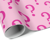 Papier Cadeau motif points d'interrogation (Coin rond)