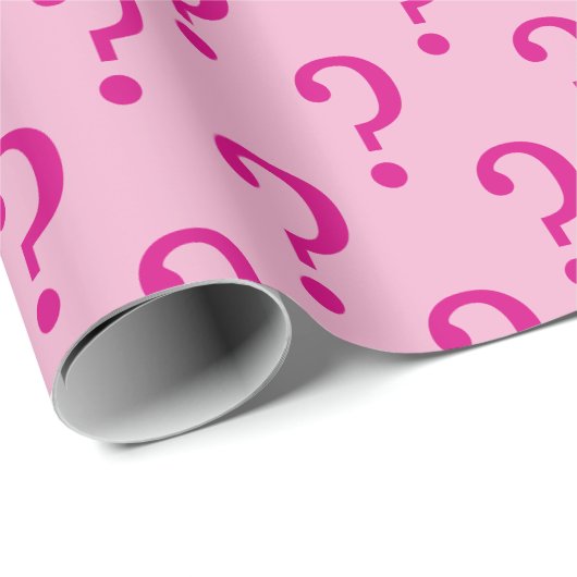 Papier Cadeau motif points d'interrogation (Coin rond)