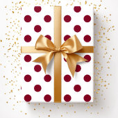 Papier Cadeau Motif Points Rouge Bourgogne