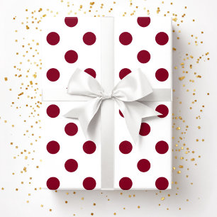 Papier Cadeau Motif Points Rouge Bourgogne