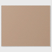 Papier Cadeau Motif Pois Chic Shabby Sur Tan Brown (Plat)
