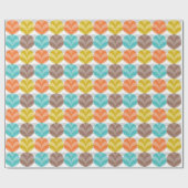 Papier Cadeau Motif Pois coloré rétro (Plat)