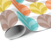 Papier Cadeau Motif Pois coloré rétro (Coin rond)