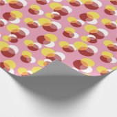 Papier Cadeau Motif Pois géométrique rose chic (Coin)
