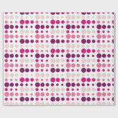 Papier Cadeau Motif Pois rose et violet (Plat)