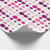 Papier Cadeau Motif Pois rose et violet (Coin)