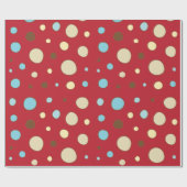 Papier Cadeau Motif Pois rouge (Plat)