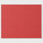 Papier Cadeau Motif Pois rouge et blanc (Plat)