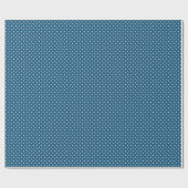 Papier Cadeau Motif Polka bleu foncé et blanc (Plat)
