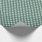 Papier Cadeau Motif Polkadot bleu et gris-bleu (Coin)