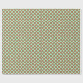 Papier Cadeau Motif Polkadot Mint Et Brun (Plat)