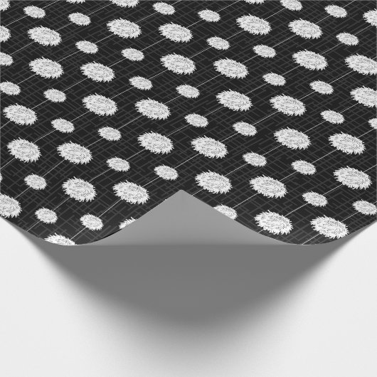 Papier Cadeau Motif Pom Pom Pom-pom girl noir (Coin)