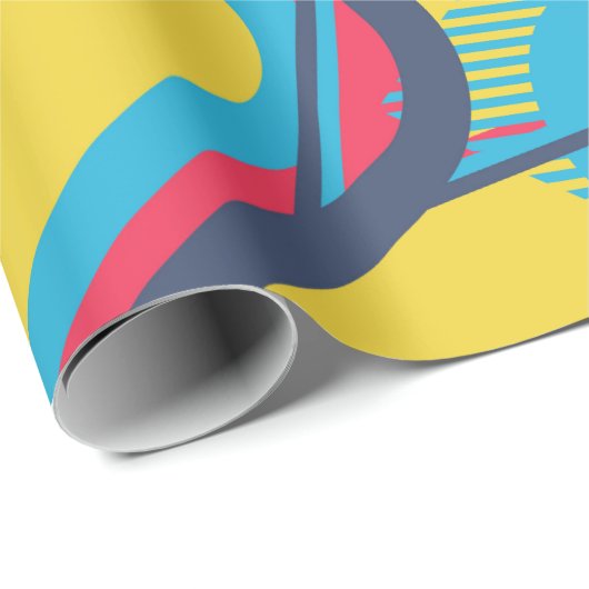 Papier Cadeau Motif Pop Art sans soudure. Texture couleur Abstra (Coin rond)