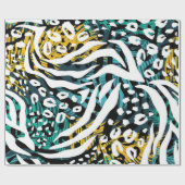 Papier Cadeau motif poster de animal (Plat)