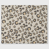Papier Cadeau Motif Poster de animal Leopard moderne (Plat)