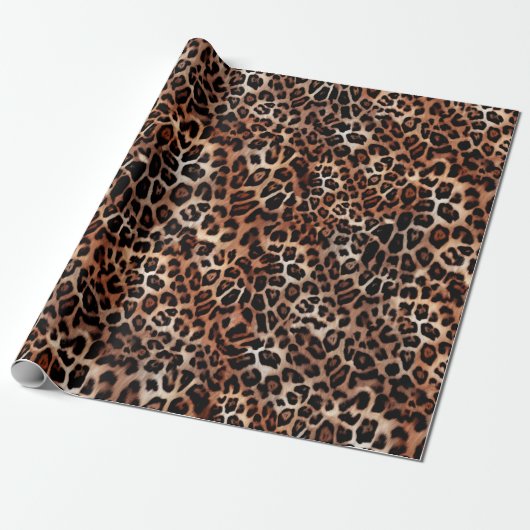 Papier Cadeau Motif Poster de animal Leopard Spot (Déroulé)