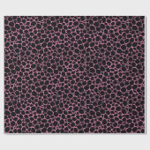 Papier Cadeau Motif Poster de animal rose noir (Plat)