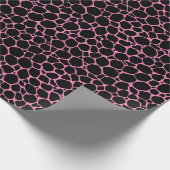 Papier Cadeau Motif Poster de animal rose noir (Coin)