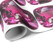 Papier Cadeau Motif pourpre (Coin rond)