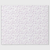 Papier Cadeau Motif pourpre de flocon de neige l'hiver de Noël (Plat)