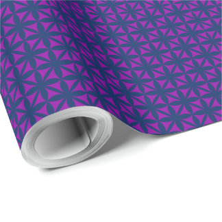 Papier Cadeau Motif pourpre de Flora sur la couleur editable