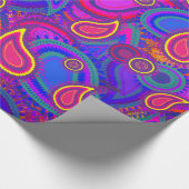 Papier Cadeau Motif pourpre de Paisley (Coin)