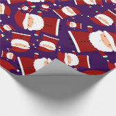 Papier Cadeau Motif pourpre de père Noël (Coin)