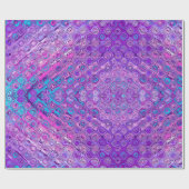Papier Cadeau Motif pourpre psychédélique multicolore (Plat)