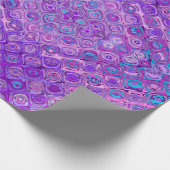Papier Cadeau Motif pourpre psychédélique multicolore (Coin)