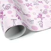 Papier Cadeau motif présentant des bébés animaux vintages (Coin rond)