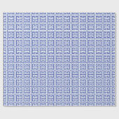 Papier Cadeau Motif principal grec de bleu royal (Plat)