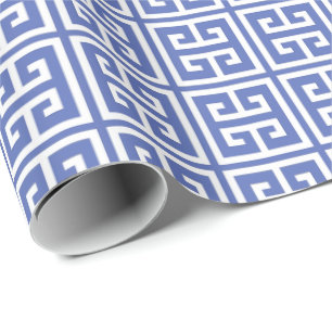 Papier Cadeau Motif principal grec de bleu royal