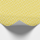 Papier Cadeau Motif principal grec jaune citron (Coin)