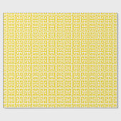 Papier Cadeau Motif principal grec jaune citron (Plat)