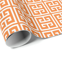 Motif principal grec orange de mandarine