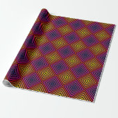 Papier Cadeau Motif psychédélique Rainbow Chevron (Déroulé)