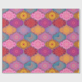 Papier Cadeau Motif Quatrefoil (Plat)