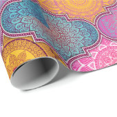 Papier Cadeau Motif Quatrefoil (Coin rond)