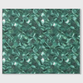 Papier Cadeau Motif Quatrefoil Marocain Vert foncé (Plat)