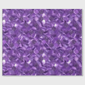 Papier Cadeau Motif Quatrefoil Marocain violet foncé (Plat)