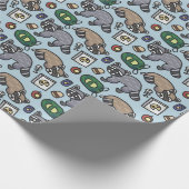 Papier Cadeau Motif Raccoon (Coin)