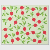 Papier Cadeau Motif Radish Red Green (Plat)