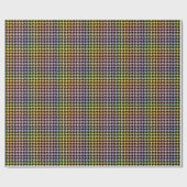 Papier Cadeau Motif Rainbow Houndstooth (Plat)