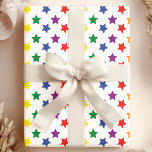 Papier Cadeau Motif Rainbow Stars<br><div class="desc">Enveloppez vos cadeaux dans un éclat de couleur et de plaisir avec ce papier d'emballage fantaisiste avec un arc-en-ciel vibrant d'étoiles. Le motif ludique est parfait pour les anniversaires, les baby showers ou toute célébration qui demande une touche de magie. Fabriqué avec du papier de haute qualité, ce papier cadeau...</div>