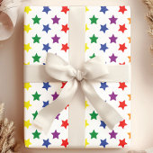 Papier Cadeau Motif Rainbow Stars