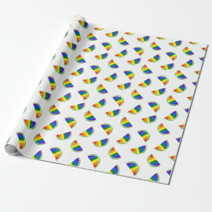 Papier Cadeau Motif Rainbow Watermelon