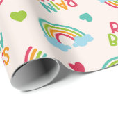 Papier Cadeau Motif Rainbows & Clouds (Coin rond)