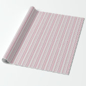 Papier Cadeau Motif rayé à points. (Déroulé)