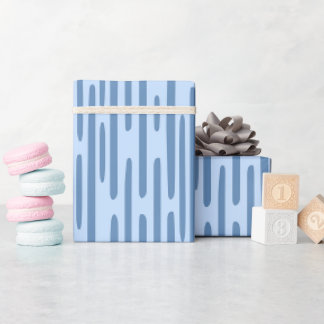 Papier Cadeau Motif rayé bleu clair