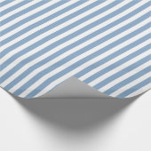 Papier Cadeau Motif rayé bleu et blanc (Coin)